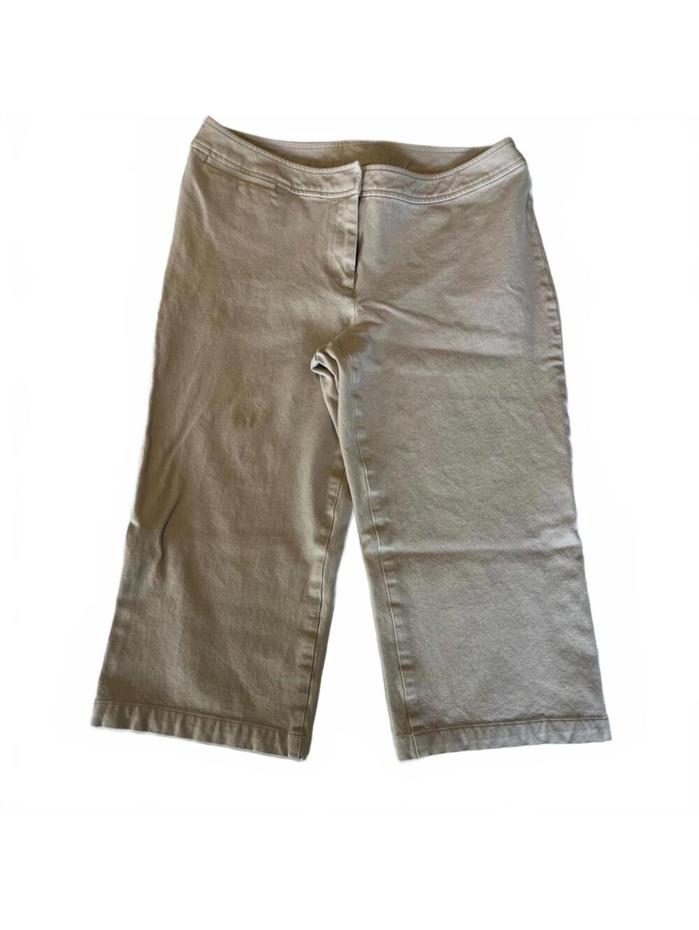 Chico's Tan Capri Pants Casual Stretch Crop Trousers